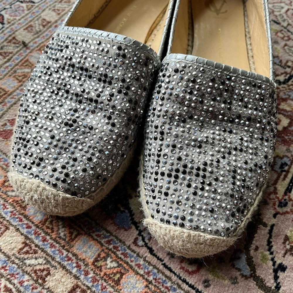 VC Signature by Vince Camuto gemstone studded sparkly espadrilles boho flats